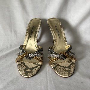 Jeweled Beverly Feldman Sandals